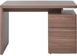 Schreibtisch JAHNKE "CU-LIBRE 120", walnuss, walnuss, walnuss, B:120cm H:76cm T:55cm, Tische, Schreibtisch, platzsparender Arbeitsplatz, 1 Schublade & 1 Tür, Breite: 120 cm