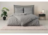 Bettwäsche "Linnea", grau (anthrazit), B/L: 135cm x 200cm, 1 Stk., 1 Stk., Renforcé, B/L: 80cm x 80cm, 2, Renforcé, Obermaterial: 100% Baumwolle, LEGER HOME BY LENA GERCKE, Bettwäsche, Bettwäsche, aus 100% Baumwolle, Streifendesign