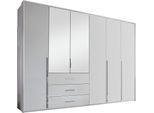 Drehtürenschrank RAUCH "Kleiderschrank Schrank Garderobe Wäscheschrank MONTCLAR", weiß (weiß, hochglanz weiß), B:304cm H:225cm T:65cm, Holzwerkstoff, Schränke, Drehtürenschrank, Passepartout optional mit Beleuchtung, inkl. Zubehör MADE IN GERMANY