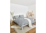 Bettwäsche IRISETTE "Wave-HK 8559", grau (blau), B/L: 155cm x 220cm, 1 Stk., 1 Stk., Mako-Satin, B/L: 80cm x 80cm, 2 Stk., Mako-Satin, Obermaterial: 100% Baumwolle, Bettwäsche, Bettwäsche, anschmiegsam und atmungsaktiv