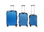 Novel Reisekofferset , Blau , Metall, Kunststoff, Textil , 3-teilig , 30x76x49 cm , Bsci , Zahlenschloss, 360°-Rollensystem, Tragehenkel, Netzfach , Freizeit & Co, Reisekoffer & Taschen