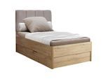 Carryhome Stauraumbett, Eiche Artisan, Holzwerkstoff, 2 Schublade(n) Schubladen, 90x200 cm, Babymöbel & Kindermöbel, Kinderzimmer & Jugendzimmer, Kinderbetten, Kinderbetten & Jugendbetten