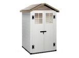 Garofalo Tuscany Evo 120 - Gartenhaus - Mit Fenstern und Doppelflügeltür - 122.5x122.5x214 cm