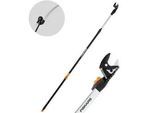 Fiskars UP86 - Professionelle Teleskop-Astschere Schaft 240/400 cm + Handsäge 45 cm - Ø 32mm