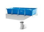 Intex Rectangular Frame 28274NP - 450x220x84 cm - Pool + Filterpumpe