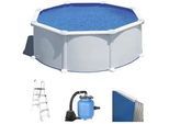 Gre Atlantis Rund Ø350 x 120cm - Aufstellpool aus Stahl - Aqualoon Filter