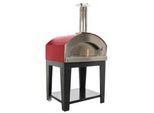 Rossofuoco Campagnolo - Holzbackofen für den Außenbereich mit Wagen - rot