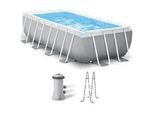Intex Prisma Frame 26790NP - 400x200x122 cm - Aufstellpool + Filterpumpe und Poolleiter