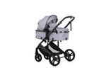Chipolino Kinderwagen 2 in 1 Amore Getränkehalter Wickeltasche Fußabdeckung Korb hellgrau