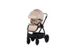 Chipolino Kombikinderwagen 3 in 1 Prestige Babywanne Rucksack i-Size Babyschale hellbraun