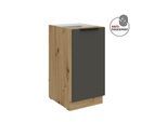 Küchen Unterschrank 40 Küche ARIA Graphite matt Anti Fingerprint Küchenzeile