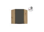 Küchen Eckschrank 60 cm Küche ARIA Graphite matt Anti Fingerprint Küchenzeile