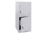 Spind MCW-P63, Schließfach Wertfachschrank Schließfachschrank 2 Türen, 90x38x45cm Stahl ~ weiß