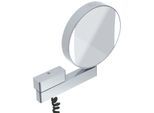 Emco LED Rasier- und Kosmetikspiegel 109506018 3- und 7-fach Vergrößerung, LED Beleuchtung, chrom, mit Spiralkabel/Stecker