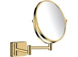 hansgrohe AddStoris Rasierspiegel 41791990 Vergrößerung 1-fach und 3-fach, Wandmontage, polished gold optic