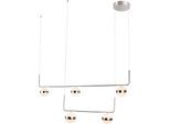 GLOBO LIGHTING LED Pendelleuchte "LOVEST", nickel matt, 1 Stk., Leuchten, Hängelampe/Hängeleuchte/Wohnzimmer/Esstisch/elegant, LED Pendelleuchte