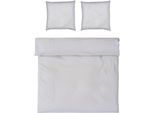 Bettwäsche MÖVE "Möve Luxury Bettwäsche Set", moonlight, B/L: 200cm x 200cm, Satin, B/L: 80cm x 80cm, 2 Stk., Satin, Obermaterial: 100% Baumwolle, Bettwäsche, Bettwäsche, mit elegantem Zierstick