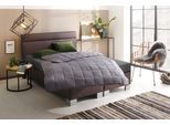 Einziehdecke OTTO HOME "Jayden, Bettdecke 135x200 cm", grau (anthrazit), B:155cm L:220cm, Bezug: 100% Baumwolle. Füllung: 100% Polyester, Bettdecken, Bettdecken, Sommer, Winter, Decke fördert ruhigen Schlaf