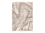 Teppich KAYOOM "Chalk 125", beige (silber, beige), B:160cm H:11mm L:230cm, Polyester, Teppiche, Teppich, Kurzflor, Wohnzimmer