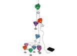 AM DESIGN LED-Lichterkette "Gläser", bunt (bunt, pink, rot, blau, grün, orange, orange), Gesamtlänge 1,8m, Lichterketten
