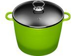 Kochtopf KING, grün, H:18cm Ø:24cm, Töpfe, Kochtopf, mit keramischer Innenbeschichtung, Ø 24 cm, 7 Liter, Induktion