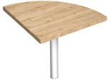 Tischelement HOME AFFAIRE "Easy, 68 x 68 cm, Verbindungstisch, Anbautisch, Eckverbindung", braun (eiche cadiz dekor, weiß, eiche cadiz dekor), B:68cm H:74cm T:68cm, Tische, Tischelement, mit Stützfuß, Ecke abgerundet-Viertelkreis, Tischplatte 38 mm stark