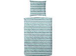Bettwäsche PRIMERA "Baumwoll-Bettwäsche Uni-Streifen", grün, B/L: 155cm x 220cm, 1 Stk., 1 Stk., Renforcé, B/L: 80cm x 80cm, 2 Stk., Renforcé, Obermaterial: 100% Baumwolle, Bettwäsche, Bettwäsche, mit einem modernen Streifenmuster
