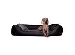 Tierlando NESTOR -Orthopädisches Hundebett | Starkes Oxford 2000D DUO | Extra Robust graphit schwarz 1,1 m, 25 cm, 90 cm