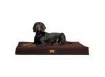 Tierlando ® OSCAR VISCO Orthopädische Hundematratze Kunstleder Velours Hundebett braun 1,5 m, 11 cm, 1 m