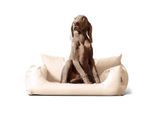 Tierlando NEMO Hundebett Hundesofa S M L Hundekorb Katzenbett 65 80 100cm creme 1 m, 25 cm, 80 cm