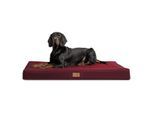 Tierlando ® OSCAR VISCO Orthopädische Hundematratze Kunstleder Velours Hundebett dunkelrot 1,2 m, 11 cm, 90 cm