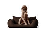 Tierlando NEMO Hundebett Hundesofa S M L Hundekorb Katzenbett 65 80 100cm braun 65 cm, 20 cm, 50 cm