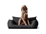 Tierlando NEMO Hundebett Hundesofa S M L Hundekorb Katzenbett 65 80 100cm schwarz/ graphit 65 cm, 20 cm, 50 cm