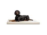 Tierlando CARLOS Velours-Kunstleder Hundematratze creme 1,5 m, 6 cm, 1 m