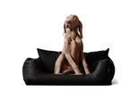 Tierlando NEMO Hundebett Hundesofa S M L Hundekorb Katzenbett 65 80 100cm schwarz 65 cm, 20 cm, 50 cm