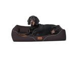 Tierlando WILLIAM Couture - Orthopädisches Hundebett braun 1,1 m, 22 cm, 85 cm