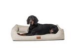 Tierlando WILLIAM Couture - Orthopädisches Hundebett creme 1,3 m, 22 cm, 1 m