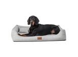 Tierlando WILLIAM Couture - Orthopädisches Hundebett hellgrau 1,3 m, 22 cm, 1 m