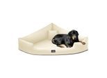 Tierlando TRIVIA - Orthopädisches Eckhundebett creme 1,2 m, 25 cm, 1,2 m