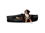 Tierlando ® TRIVIA | Orthopädisches Eckhundebett Polyester Hundebett Dreieckbett schwarz 1 m, 25 cm, 1 m