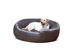 Tierlando LANA Hundebett Hundesofa M L XL Velours MEGA DICK SUPERWEICH schwarz/ graphit 1 m, 30 cm, 90 cm