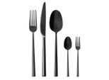 Sambonet Besteckset Rock, Schwarz, Metall, 60-teilig, lebensmittelecht, Essen & Trinken, Besteck, Besteck-Sets