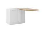 Eckunterschrank TURIN UE110 in weiß/Artisan Eiche