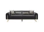 3-Sitzer-Sofa Aile in Schwarz/Goldfarben