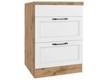 Kochfeldumbauschrank Meran ca. 60x86x60 cm Weiß/Eiche