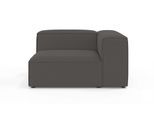 Sofa-Eckelement OTTO HOME "HAILY Sessel mit Armlehne links/rechts, Maße B/T/H: 130/100/72 cm", grau (dunkelgrau), B:130cm H:72cm T:100cm, 100% Polyester, Polsterelemente, als Modul oder separat verwendbar, für individuelle Zusammenstellung