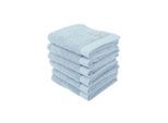 Gästehandtuch TOM TAILOR "Gästetuch Color Bath Guest Towel 6er Pack" Gr. S, blau (hellblau), B:30cm, Obermaterial: 100% Baumwolle CO., Handtücher