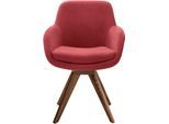 Esszimmerstuhl MUSTERRING "Tavia", rot (bordeaux, wild, nussbau), B:62cm H:86cm T:66cm, Stühle, Esszimmerstuhl, Stativgestell Wildnussbaum, Drehfunktion optional, diverse Farben