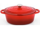 Bräter CARL SCHMIDT SOHN "Xanten", rot, B:22cm H:11,5cm L:37cm, Töpfe, Induktion