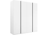Drehtürenschrank RAUCH "Kleiderschrank Schrank Garderobe Wäscheschrank SKAT MERIDIAN", weiß (alpinweiß), B:201cm H:223cm T:63cm, Holzwerkstoff, Schränke, Drehtürenschrank, mit Schubladeneinsatz, Wäscheeinteilung, Innenspiegel MADE IN GERMANY